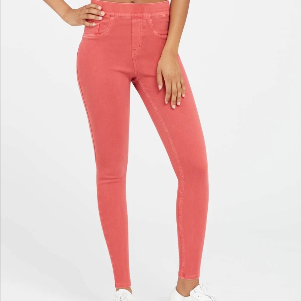 XS PURPLE (not coral) Spanx Jean Leggings
